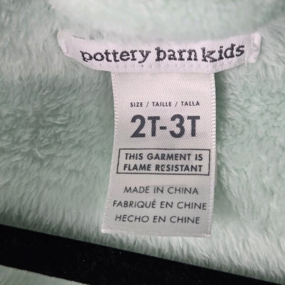 Pottery Barn Kids Size 2T-3T Aqua Robe Rainbow Accented Hood Belt Pockets - Picture 5 of 11